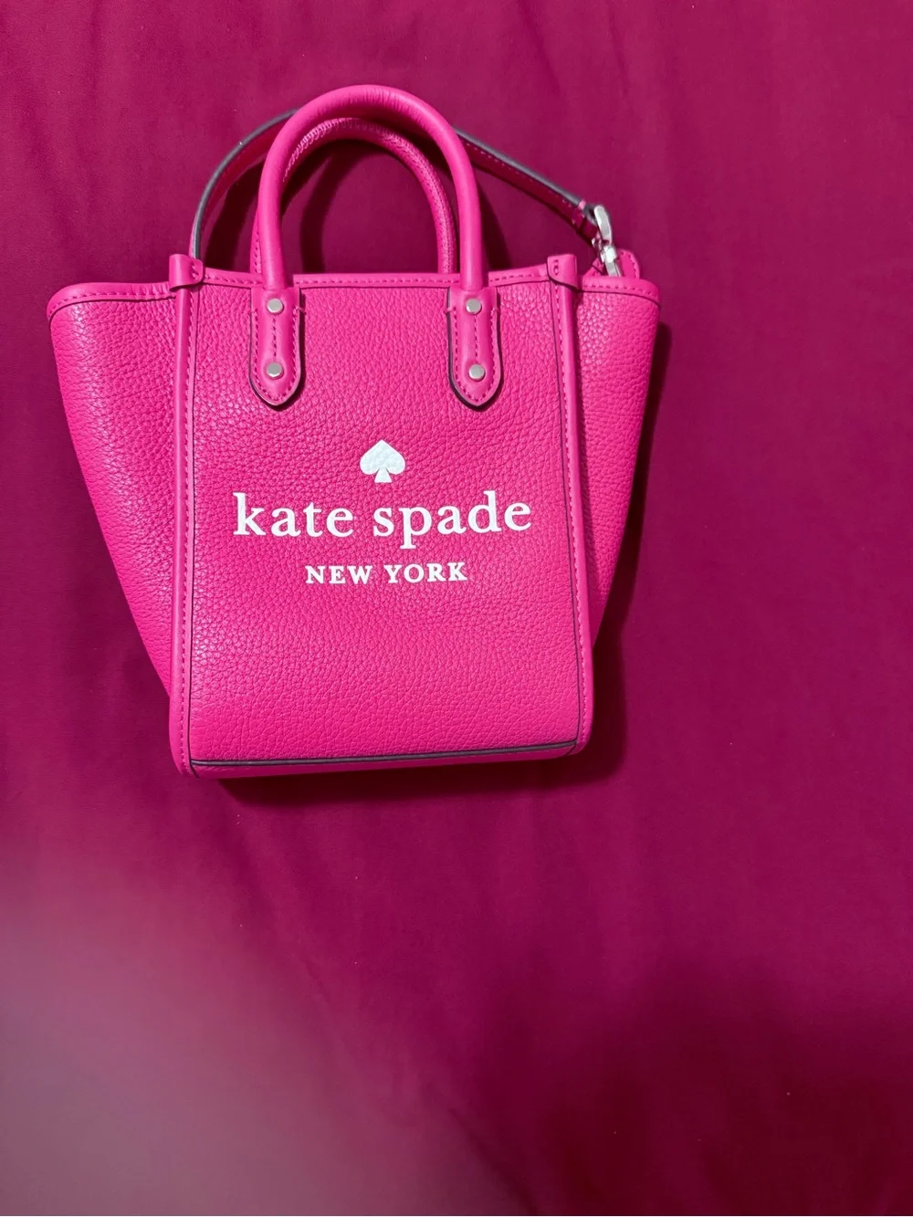 kate spade Hot Pink Pebbled Leather Satchel